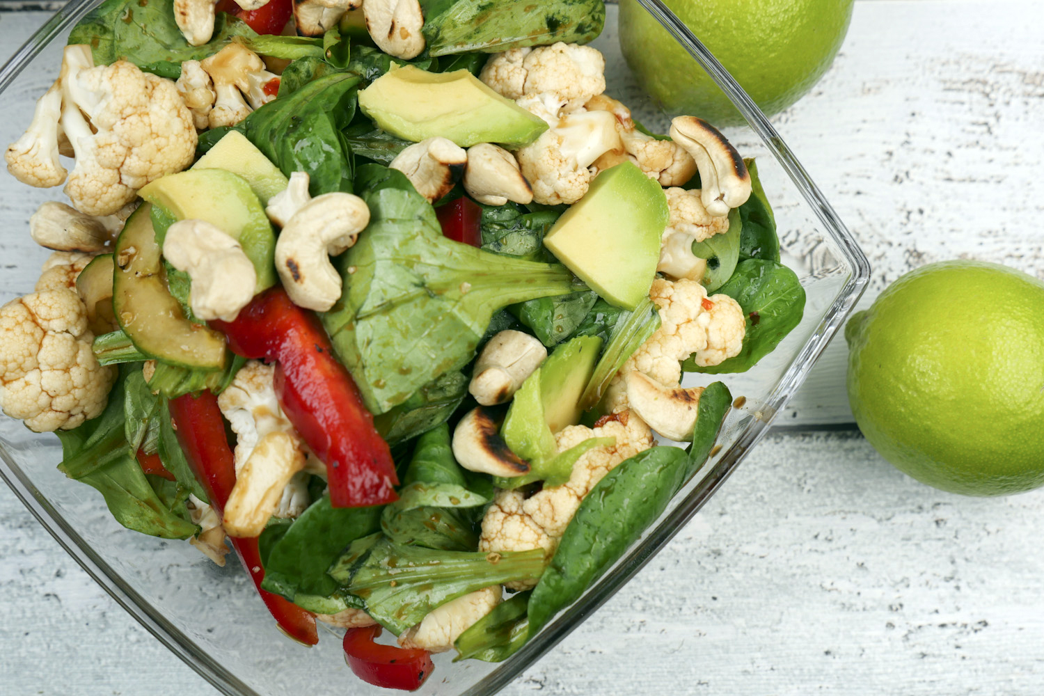 low carb cauliflower salad with cashews and avocado low carb cauliflower salad with cashews and avocado
