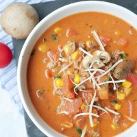 Low carb pizza soup