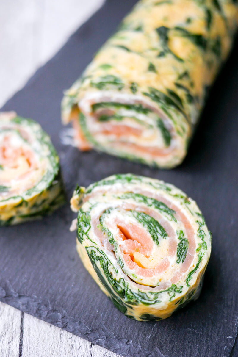 Low Carb Spinach Salmon Roll - A Healthy and fast low carb recipe that should not be missing at any party.In January, I really start again with WW, so I'm very happy about the first place! </P> <p> <img title = 